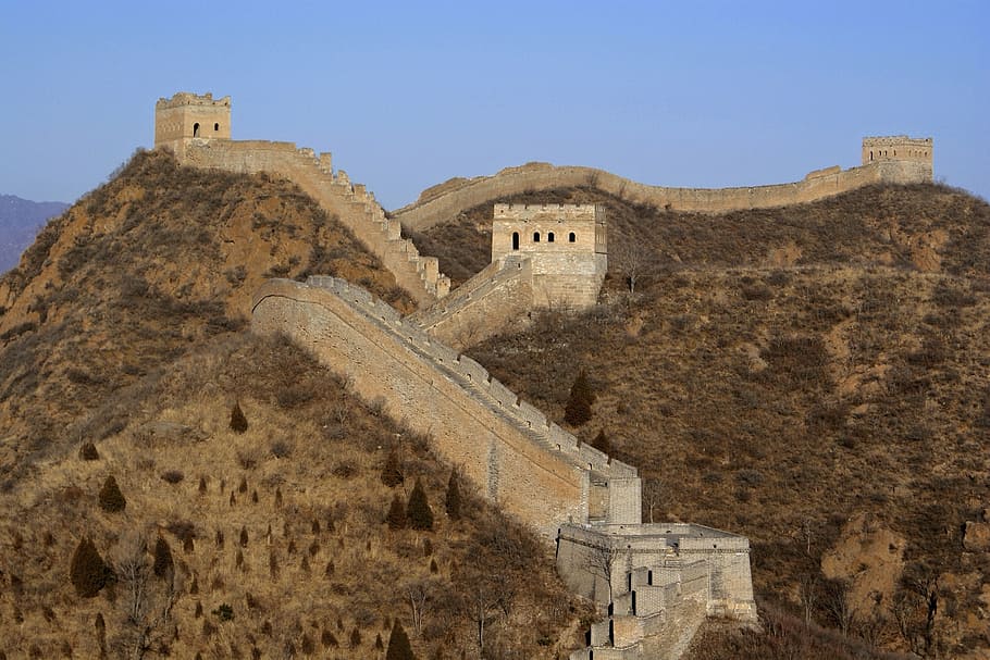 Great Wall of China, places of interest, beijing, weltwunder, HD wallpaper