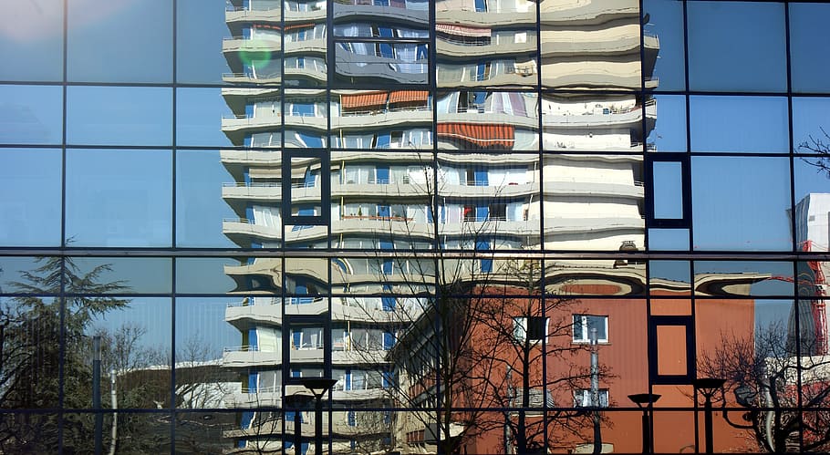 architecture, mirroring, skyscraper, office building, facade, HD wallpaper