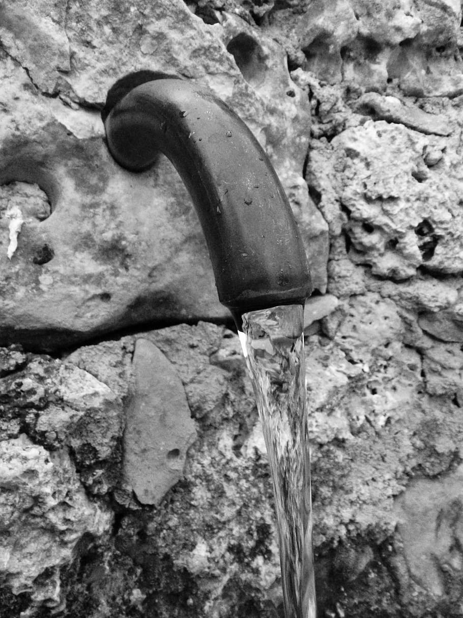 source, water, rock, cano, metal, no people, solid, nature HD wallpaper