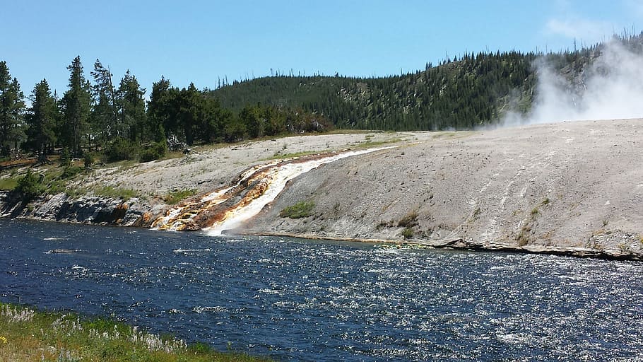 hot, spring, yellowstone, nature, geyser, yellowstone National Park HD wallpaper