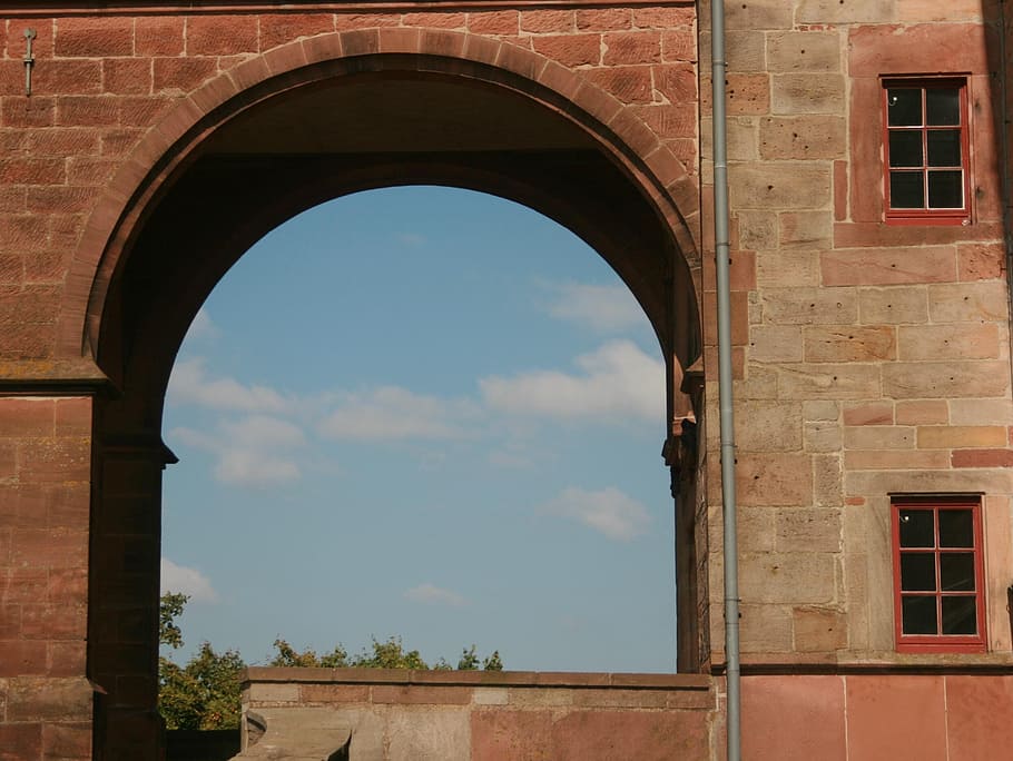 Castle, Wall, Towers, Germany, arch, architecture, history HD wallpaper