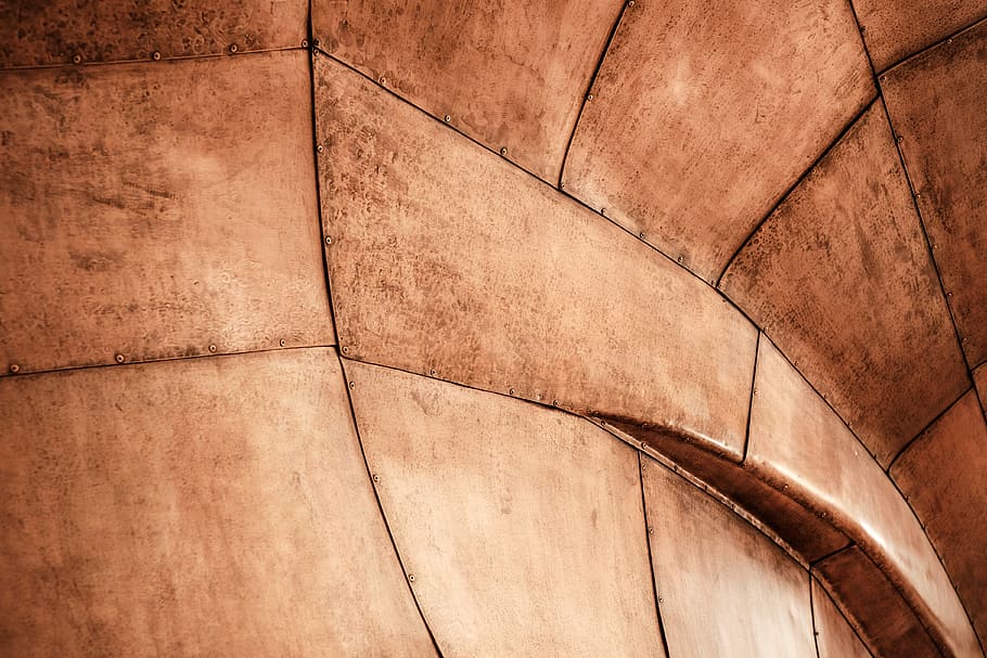 close view of beige slab, brown wall, metal, surface, bolt, metallic HD wallpaper