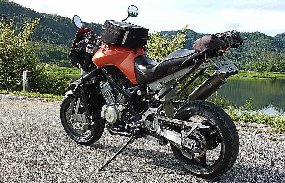 Motorcycle, Thailand, eigenbau, biker, headwear, riding, crash helmet HD wallpaper