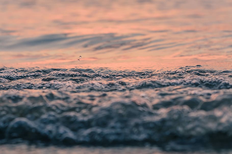 body of water, low angle photography of body of water, shore HD wallpaper