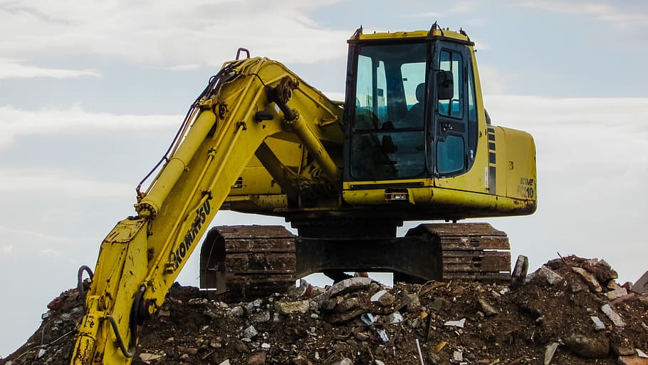 digger, heavy machine, equipment, excavator, vehicle, machinery HD wallpaper