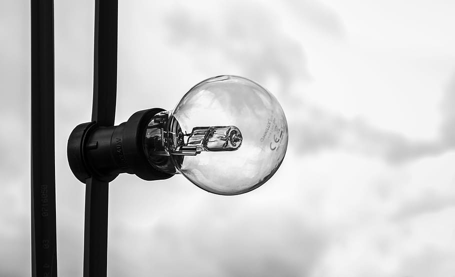lamp, light bulb, lighting, focus on foreground, close-up, day HD wallpaper