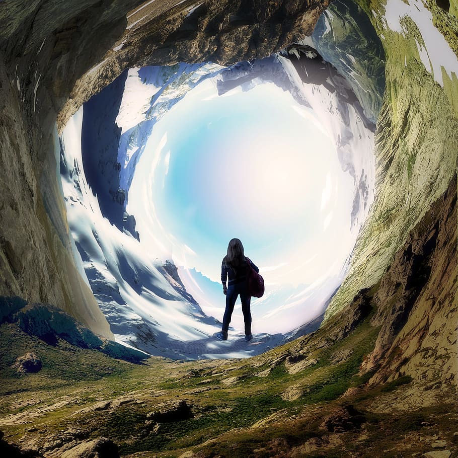 mountain, mounting, snow, one person, real people, leisure activity HD wallpaper