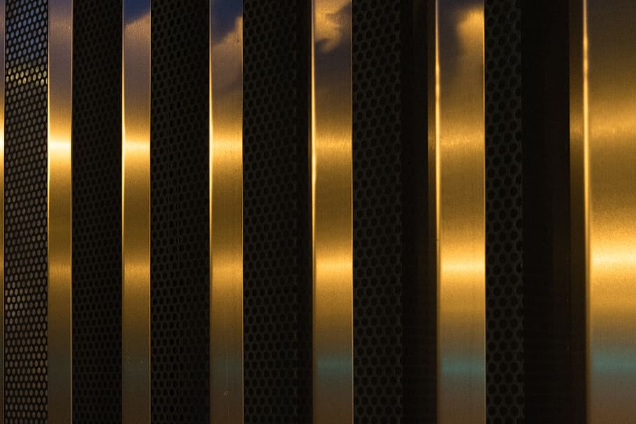 HD wallpaper: Vertical, Golden, Metal, Metallized, elegant, black, metallic  | Wallpaper Flare