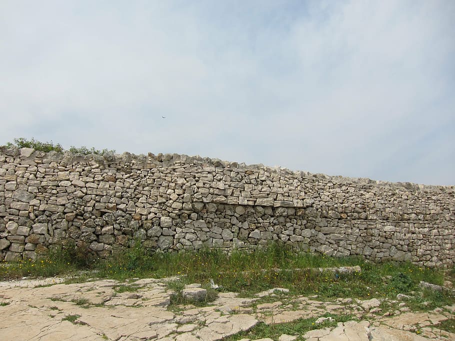 wall, sassi, sky, stones, old, medival, fence, stone wall, nature HD wallpaper