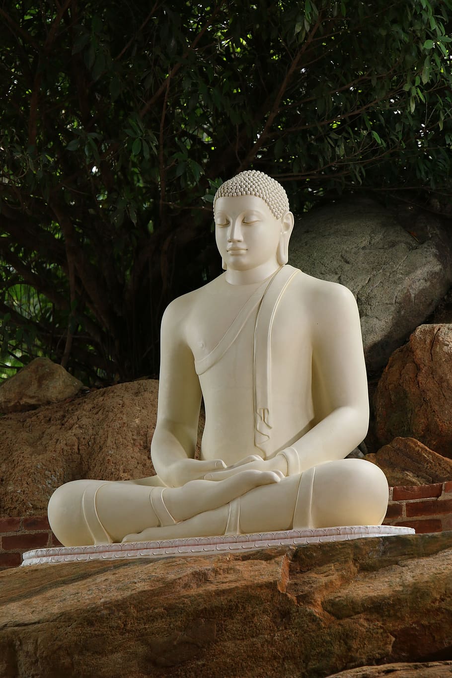 meditation, buddha, sculpture, statue, buddhism, buddhist, sri lanka