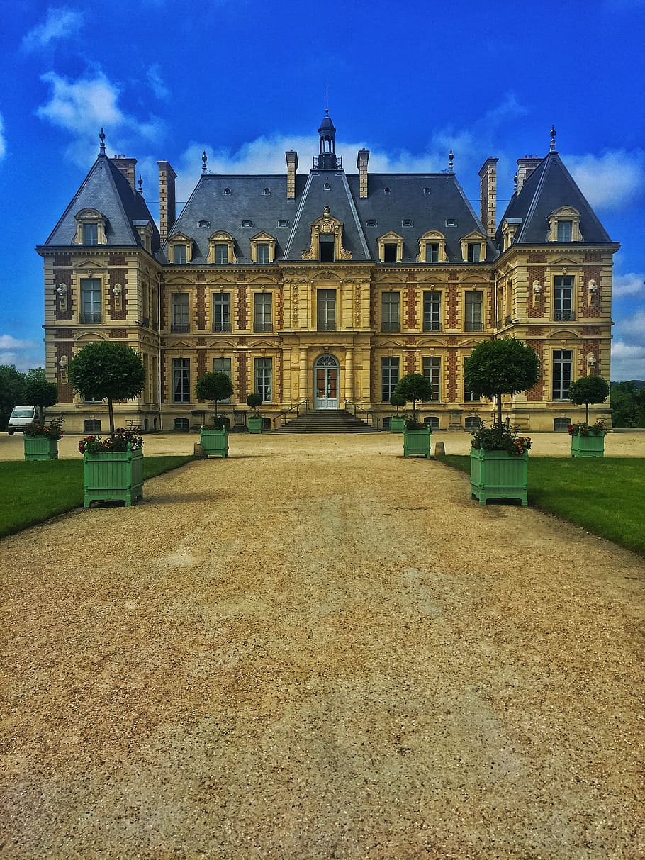 architecture, building, driveway, facade, lawn, mansion, public domain images HD wallpaper
