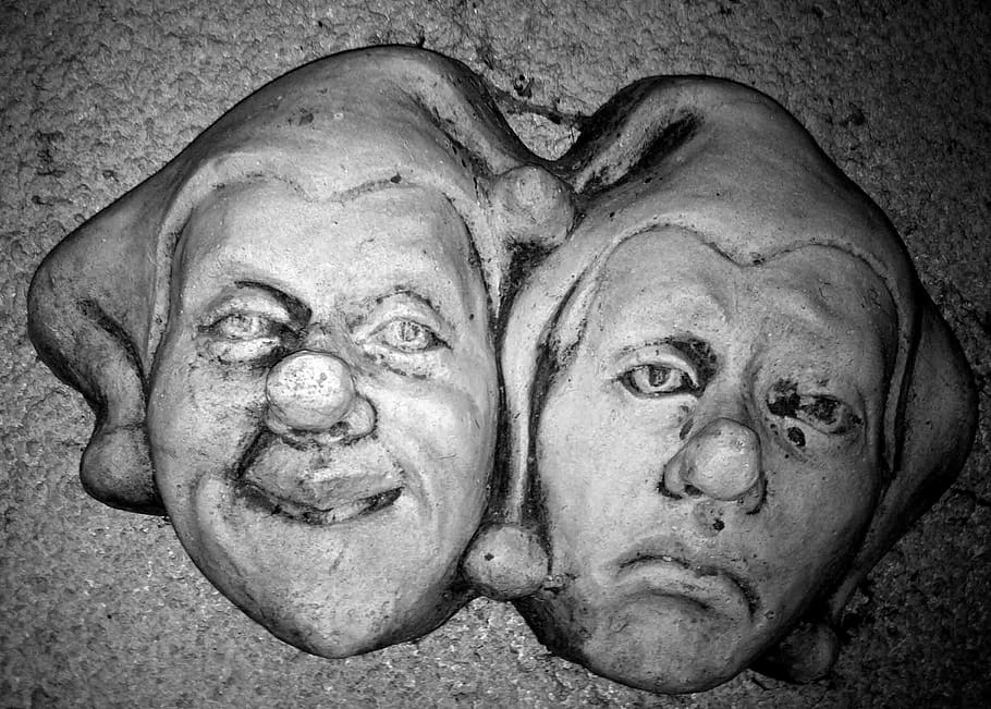 masks, stone, mediaeval, close-up, human body part, indoors HD wallpaper