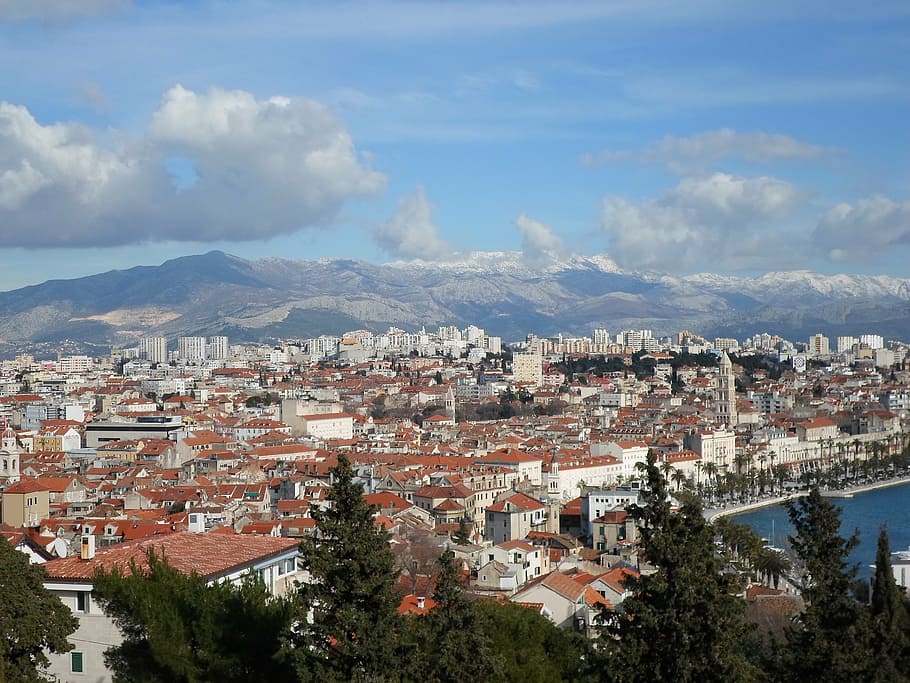 panorama, city, split, croatia, cityscape, europe, town, architecture HD wallpaper