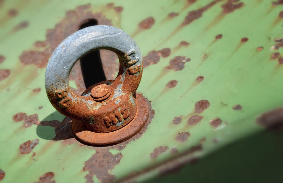 Eyelet, Fixing, Screw, rusty, about, detail, technology, hay tedders HD wallpaper