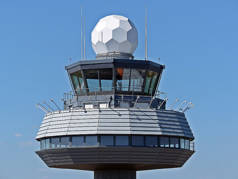 landscape photography of tower, aviation, airport, control tower, HD wallpaper