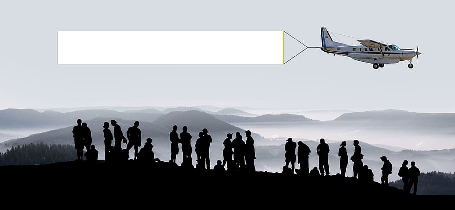 silhouette of poeple on mountain, group, human, collection HD wallpaper