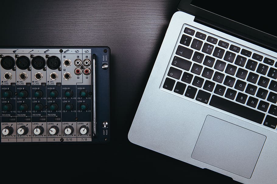analog, apple, audio, computer, digital, disc jockey, dj, laptop HD wallpaper
