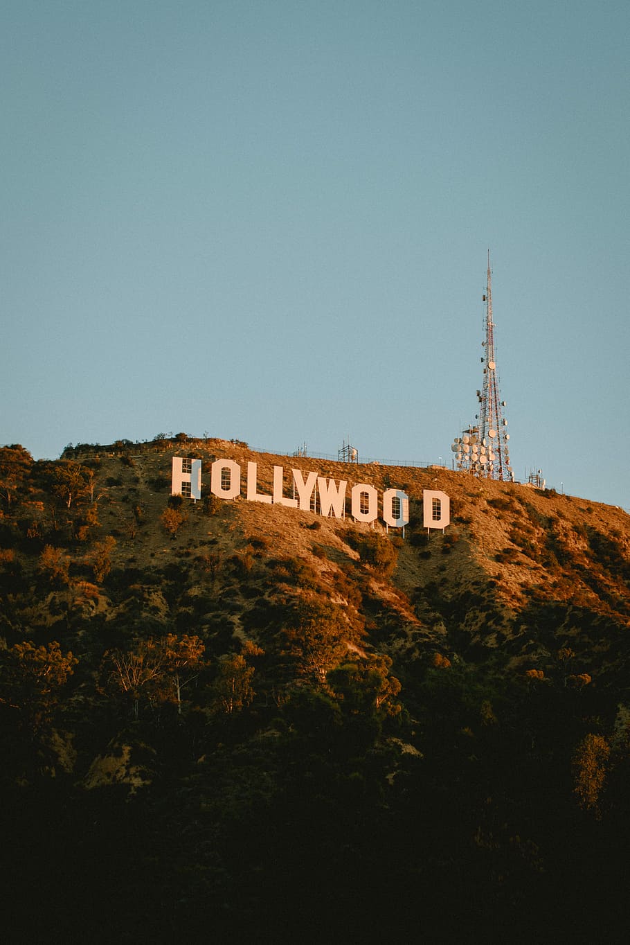 Hollywood Sunrise, Hollywood, Los Angeles, California, sign, mountain, HD wallpaper