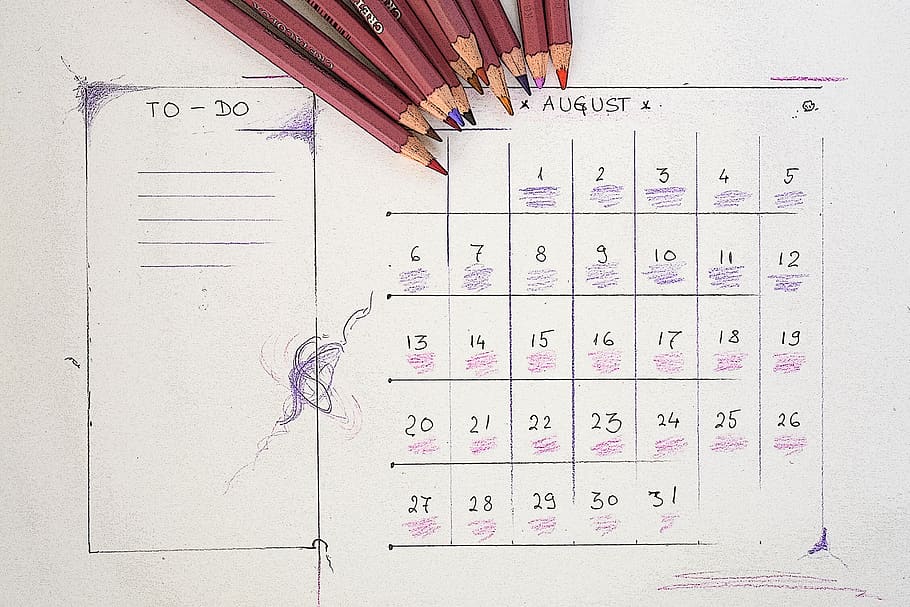 august, calendar, planner, vacation, vacation planner, to do list