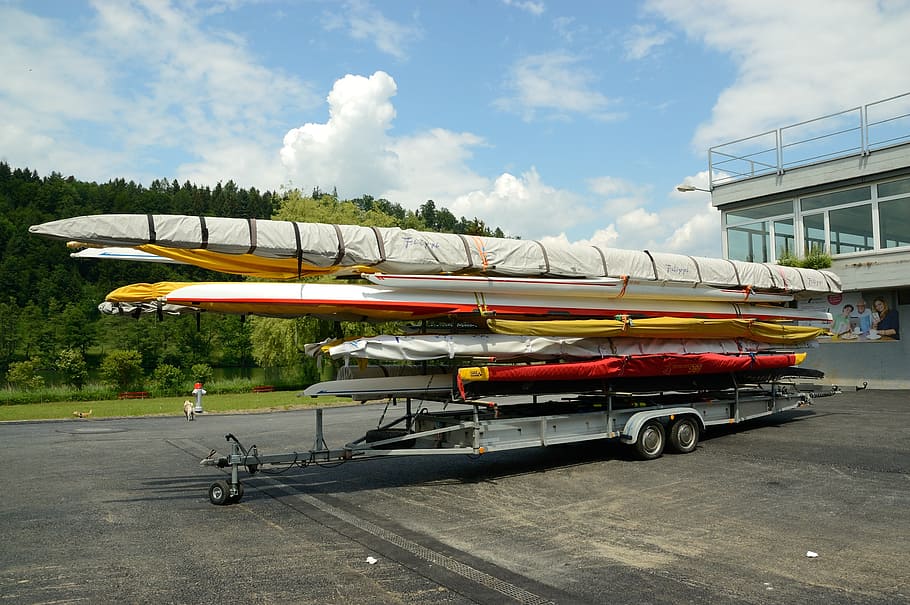 boot, rowing boat, bootswagen, stack, transportation, mode of transportation HD wallpaper