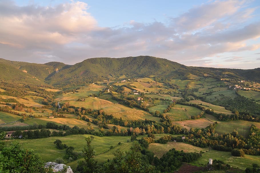 Pennabilli, Landscape, valmarecchia, sunset, scenics, nature HD wallpaper