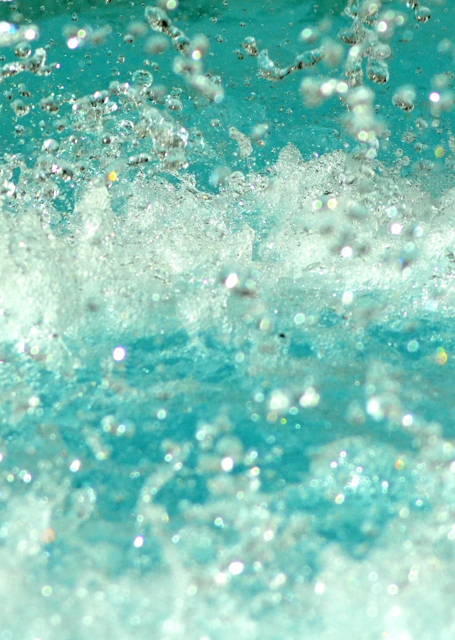 water, drops, blue, liquid, abstract, wet, macro, droplet, fresh, HD wallpaper