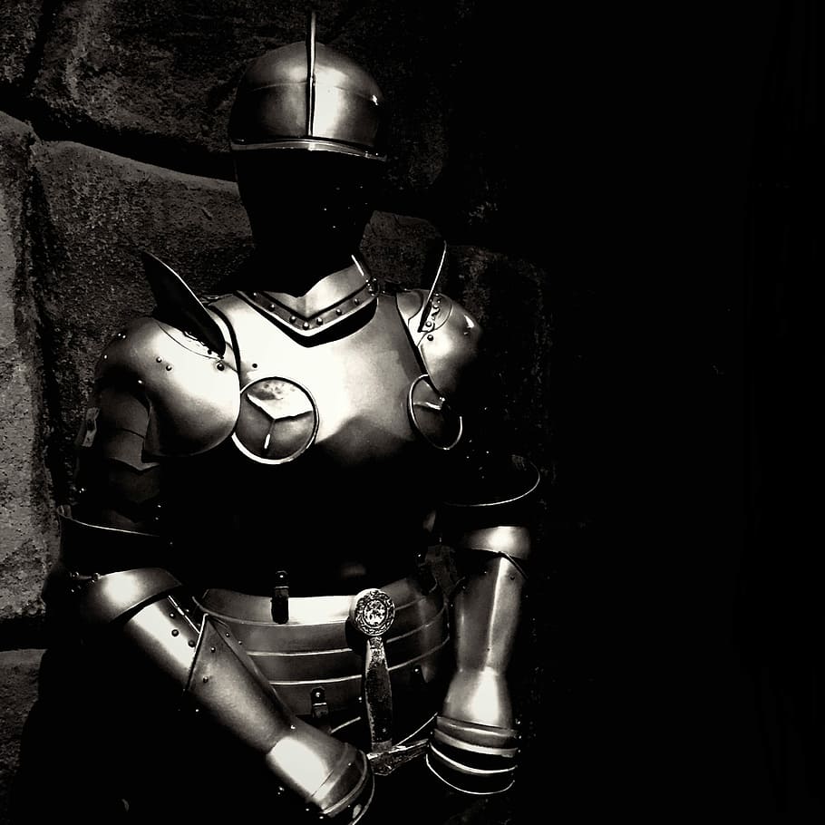 Knight, Medieval, Armor, full armed, soldier, helmet, smoke - physical structure HD wallpaper