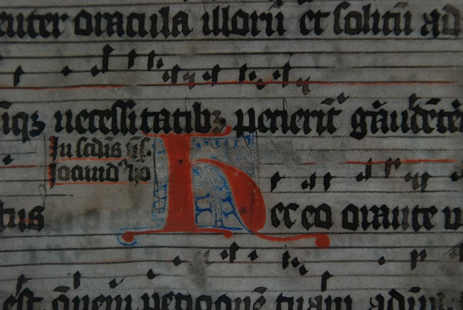 Manuscript, Illumination, Illuminated, book, calligraphy, medieval, HD wallpaper