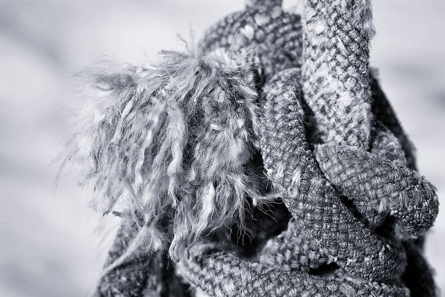 rope, knitting, rotated, knotted, fixing, old, worn, close HD wallpaper