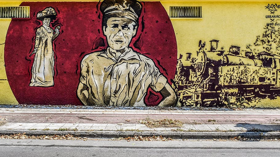 street, wall, graffiti, vintage, old age, street art, urban, HD wallpaper