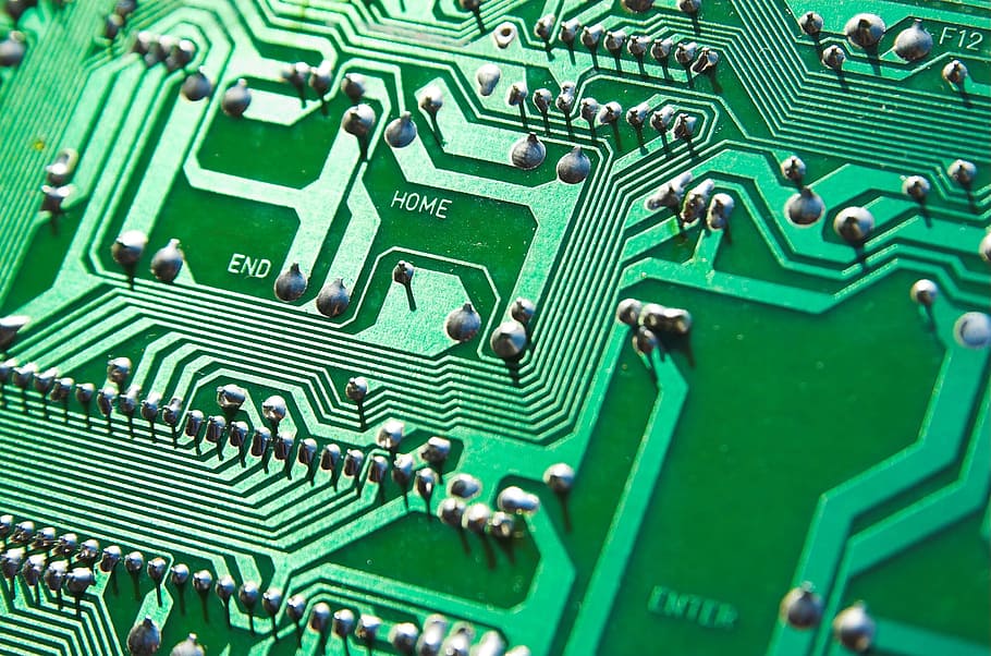 technology, green, microchip, board, circuit, circuit board, circuits HD wallpaper