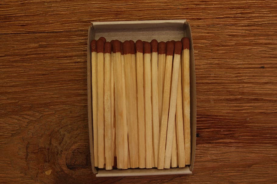 matches, wood, box, fire, wood - material, indoors, no people HD wallpaper
