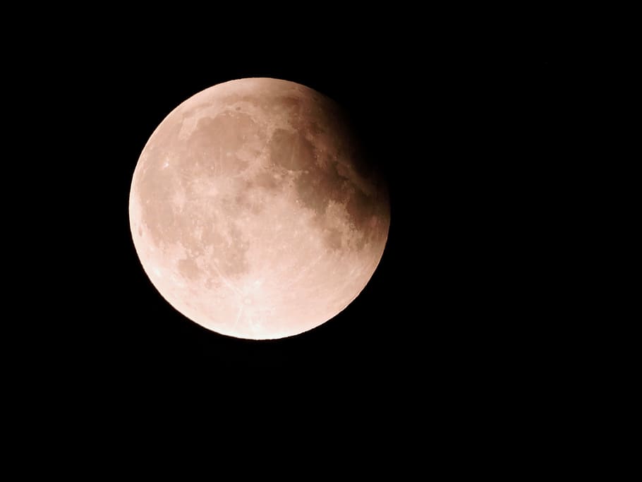 full moon at night, lunar eclipse, space, astronomy, sky, beauty in nature HD wallpaper