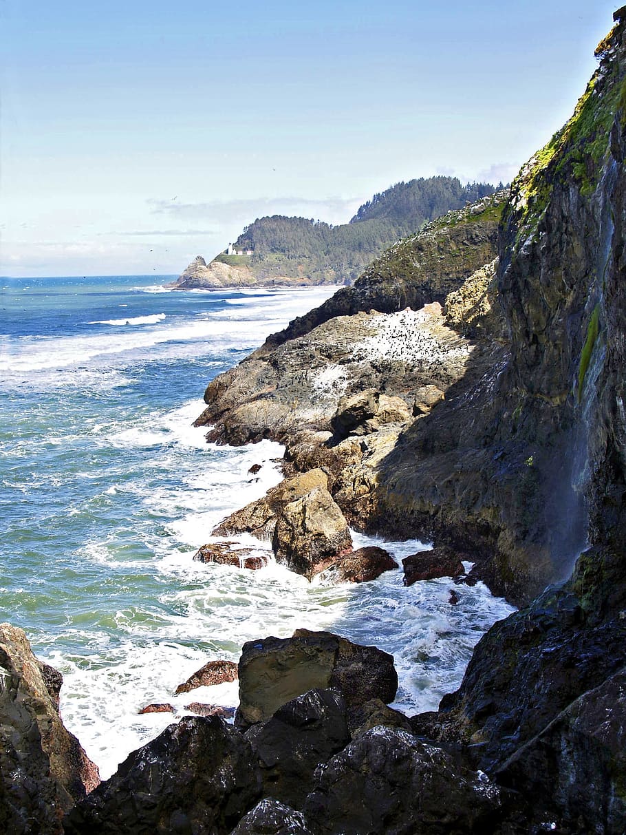 Oregon, Usa, Coastal Line, Shoreline, scenery, water, rocks, HD wallpaper