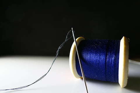 thread, coil, cord, textile, handmade, sew, tool, close up HD wallpaper
