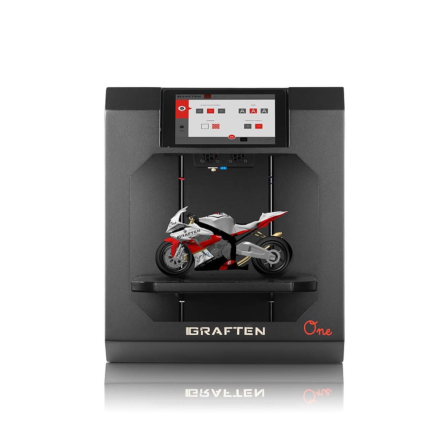 printer, 3d, white, the background, graften, they, the front of the HD wallpaper