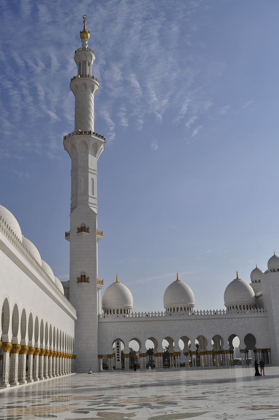 Abu Dhabi, Grand Mosque, Sun, architecture, islam, muslim, zayed, HD wallpaper