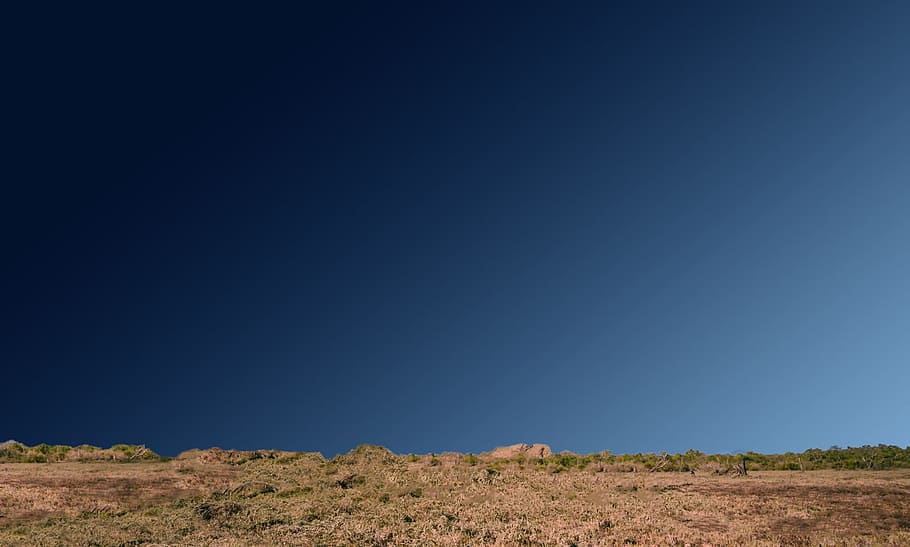 Landscape, Nature, Field, Sky, mountain landscape, blue, clear sky HD wallpaper