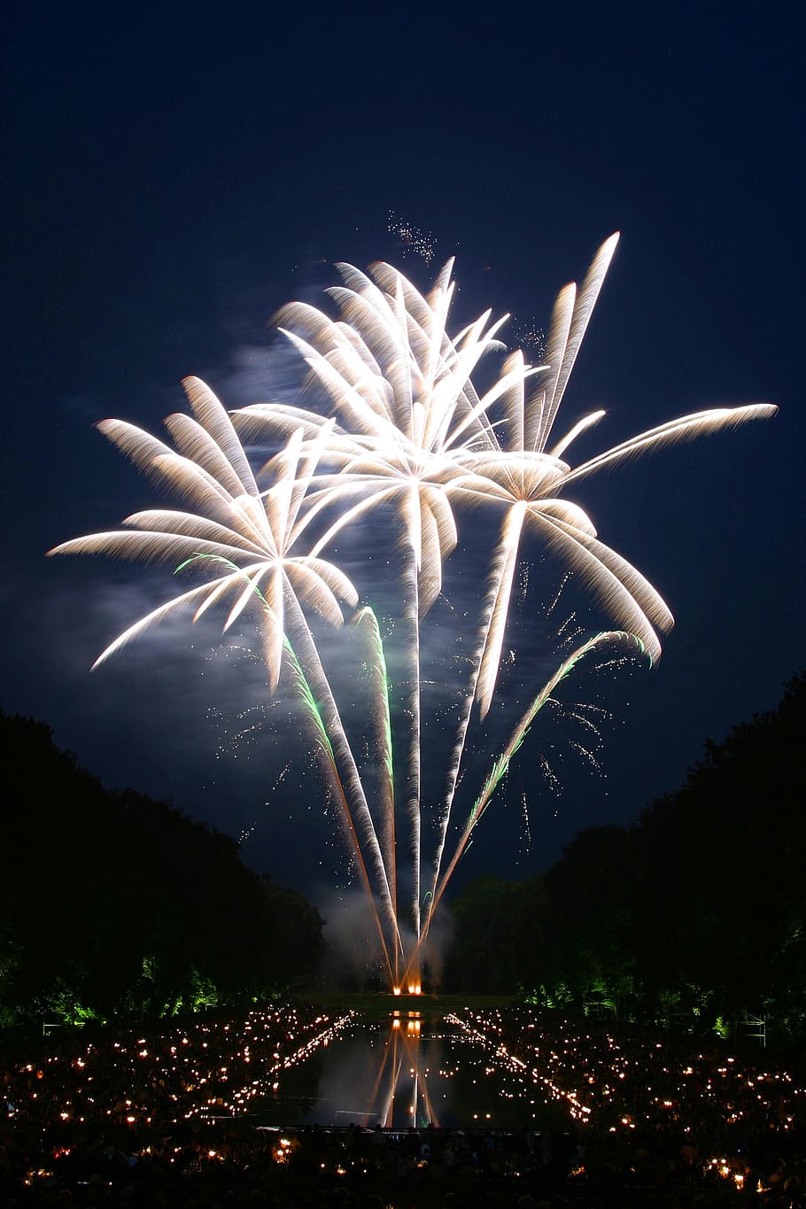 fireworks at night, bright, celebration, colour, evening, explosion HD wallpaper