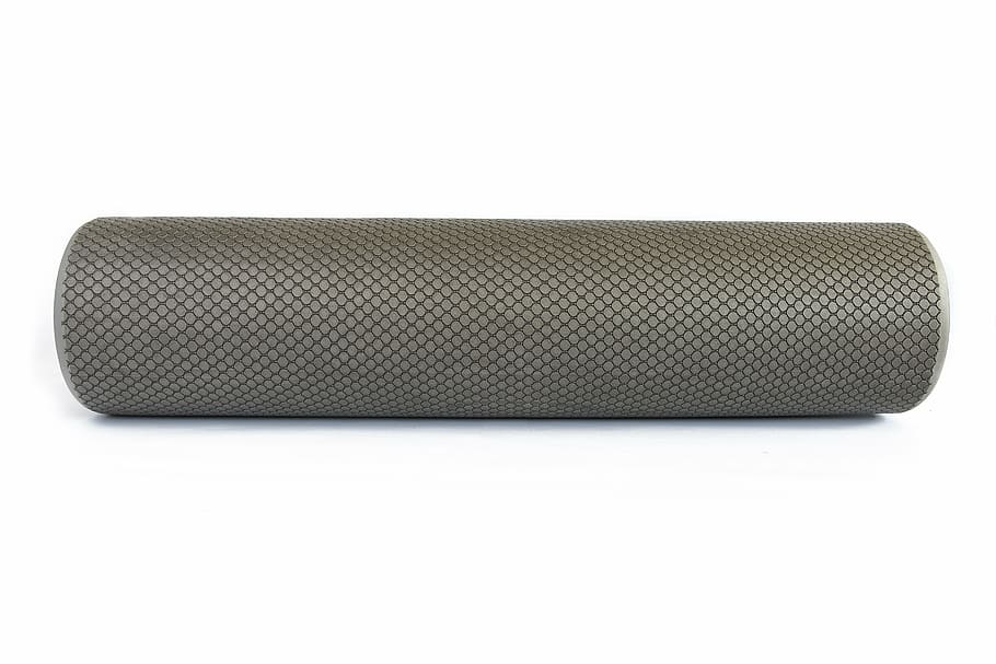 cylindrical gray portable speaker, exercise, workout, yoga HD wallpaper