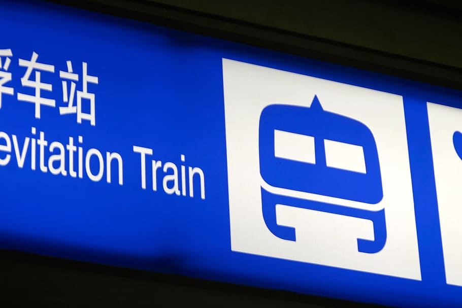 magnet, schwebebahn, train, pictogram, blue, text, communication HD wallpaper
