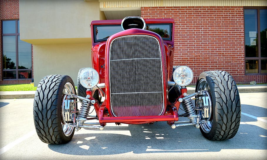 hotrod, ford, model a, coupe, mode of transportation, architecture HD wallpaper