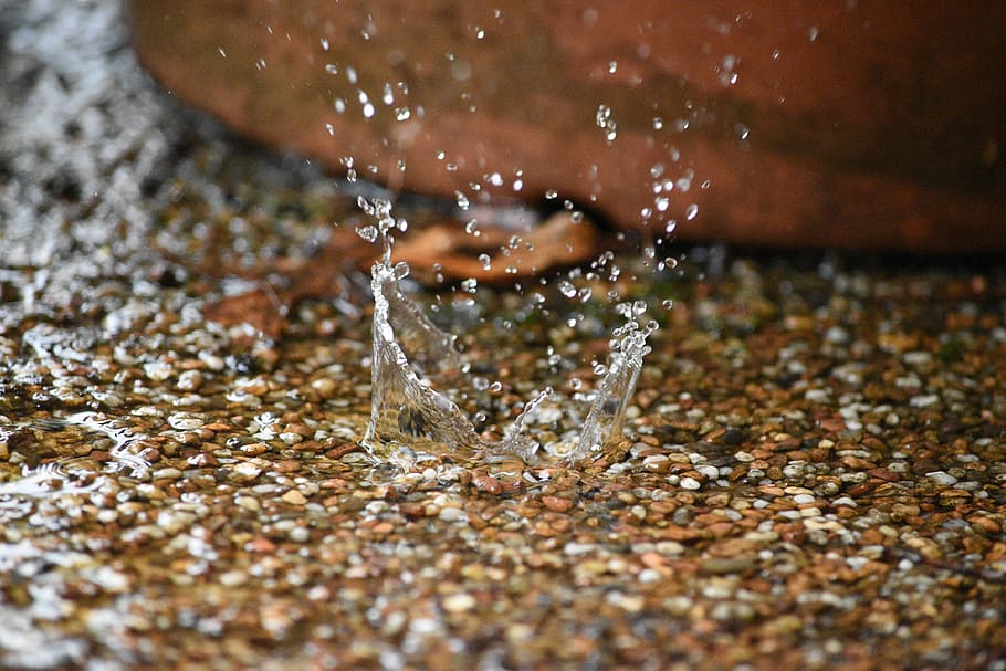 splash, raindrop, one person, selective focus, motion, water HD wallpaper