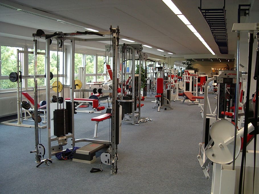 exercise machine inside gym, Fitness, Studio, Training, Room