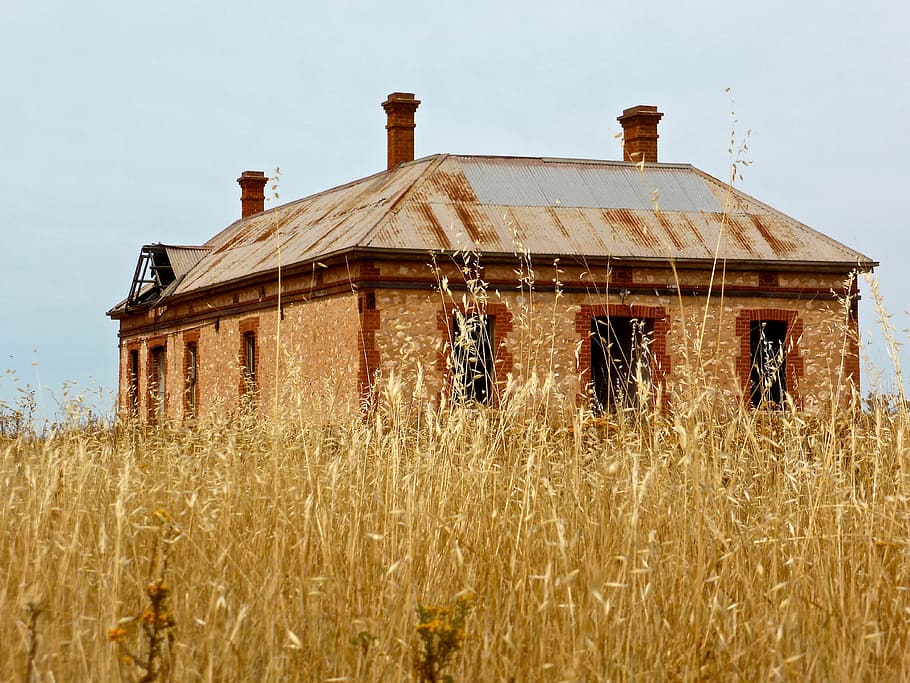 abandoned, house, weathered, rustic, derelict, farmhouse, building HD wallpaper