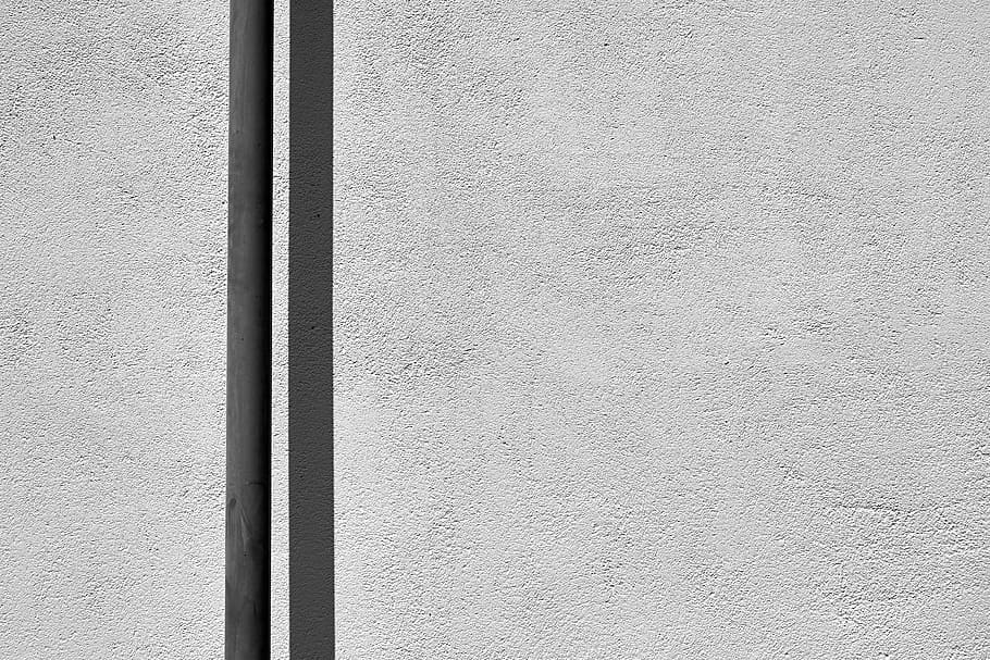 gray pole in front of wall, shadow, architecture, white, texture