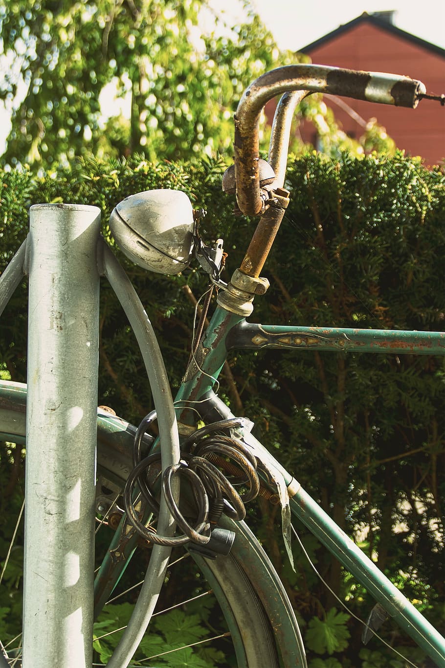 cycle, old bicycle, rust, outdoors, old-fashioned, metal, transportation HD wallpaper