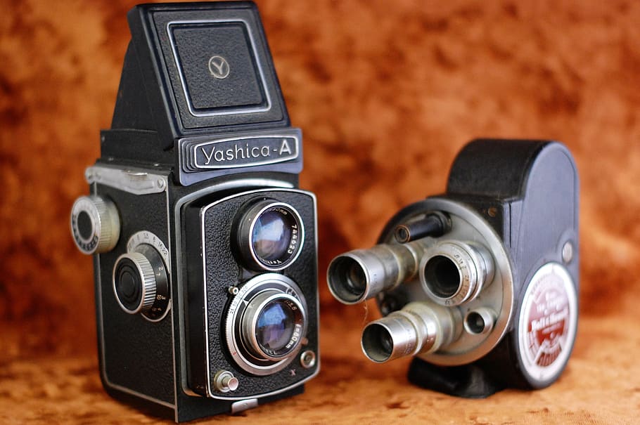 photo camera, old camera, camera old, camera photo, retro, collector HD wallpaper