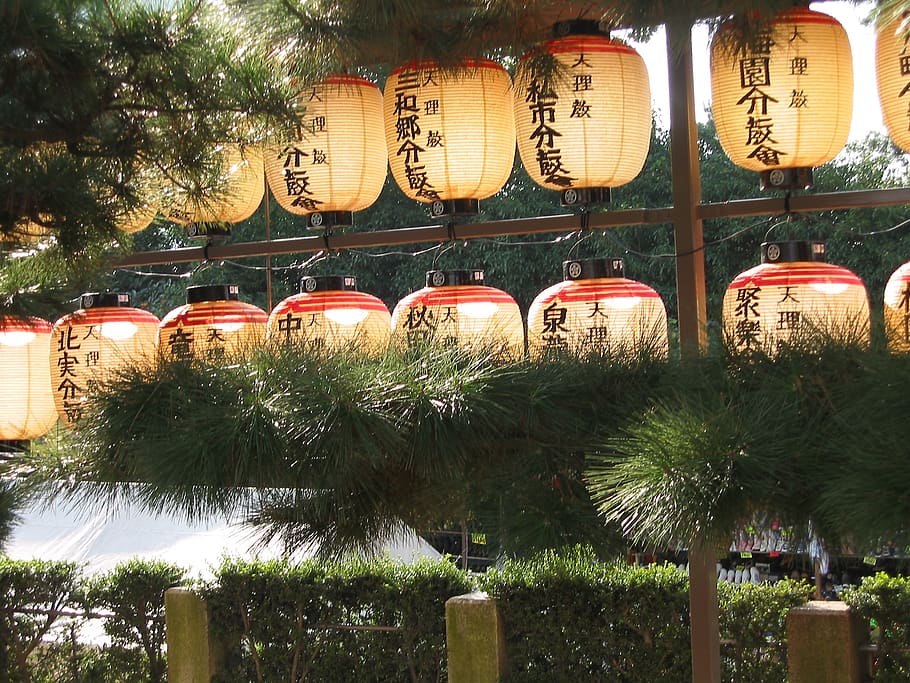 japan, japanese, lantern, temple, nara, buddhist, light, japanese pattern, HD wallpaper