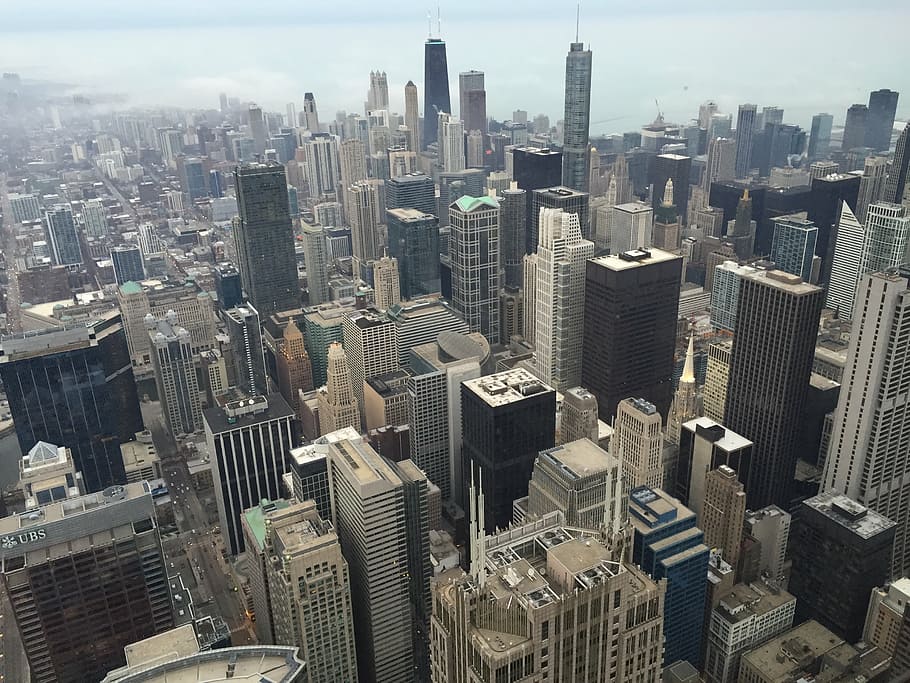 chicago, city, skyline, cityscape, illinois, downtown, sears tower